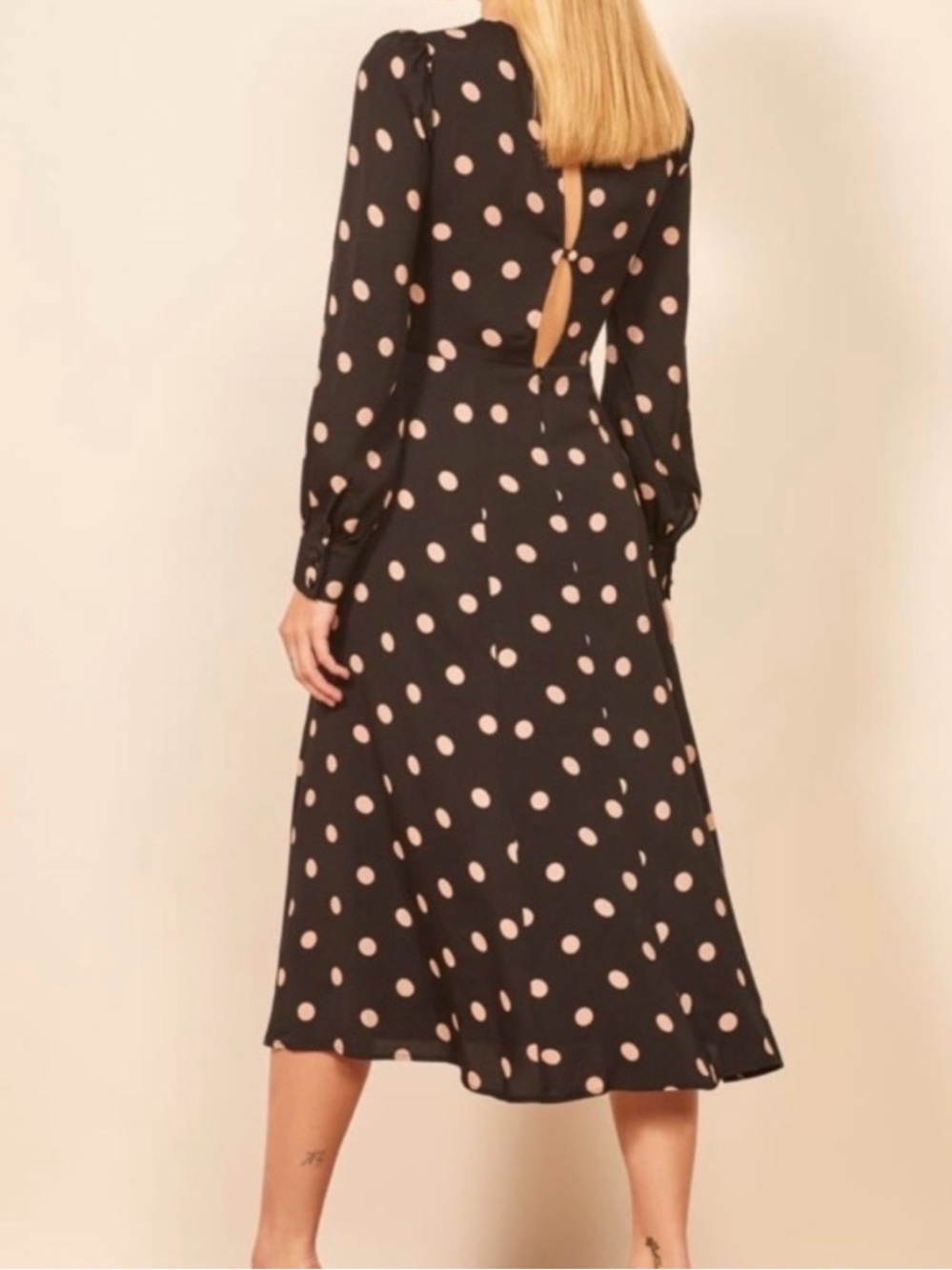 Reformation Polka Dot Midi Dress - Picture 3 of 7